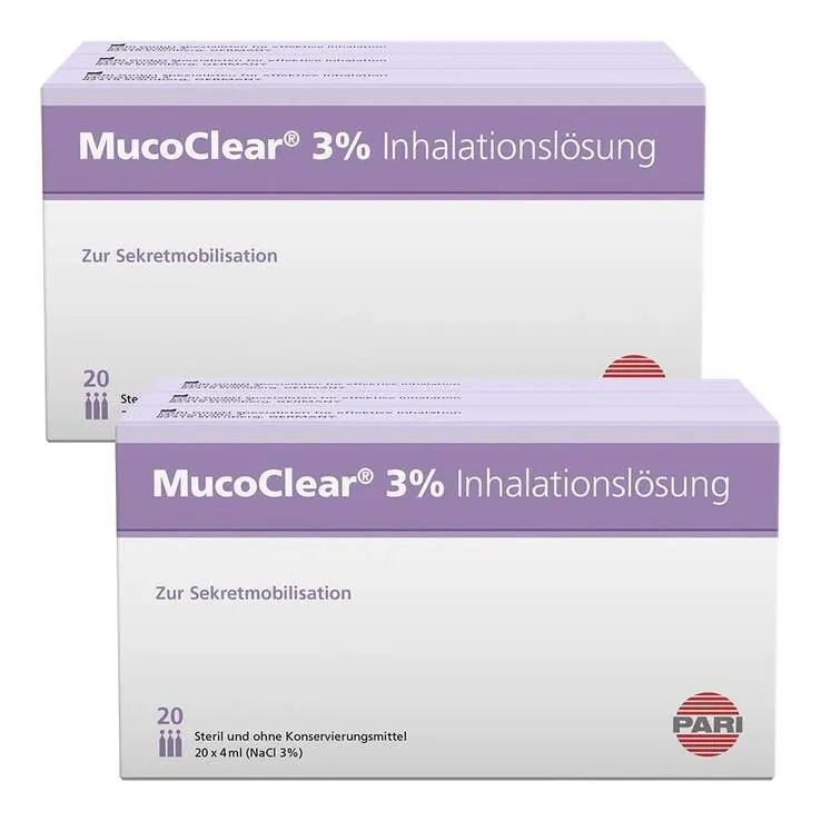 Mucoclear 3% Nacl Inhalationslösung , 2x 60x4 ml