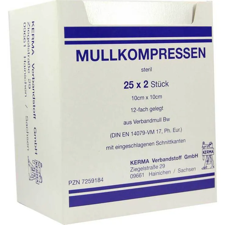 Mullkompressen 10x10 cm steril 12-fach BW, 25X2 St