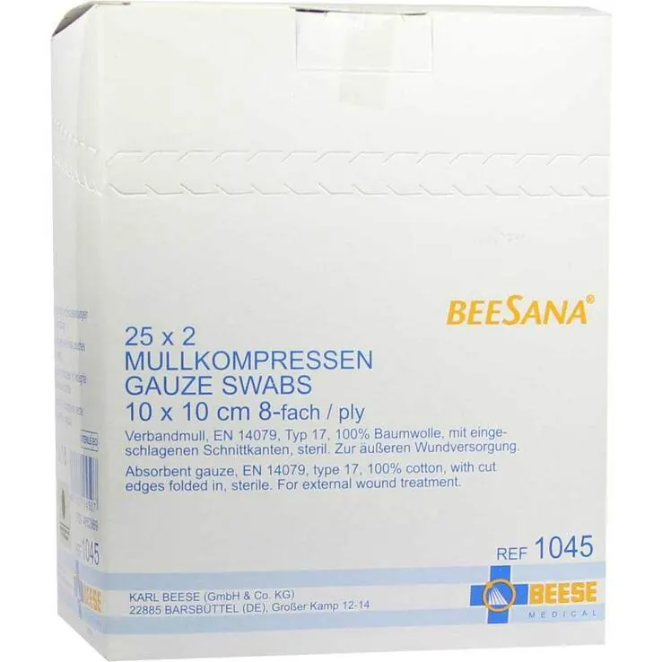 Mullkompressen 10x10 cm steril 8-fach 1045, 25X2 St