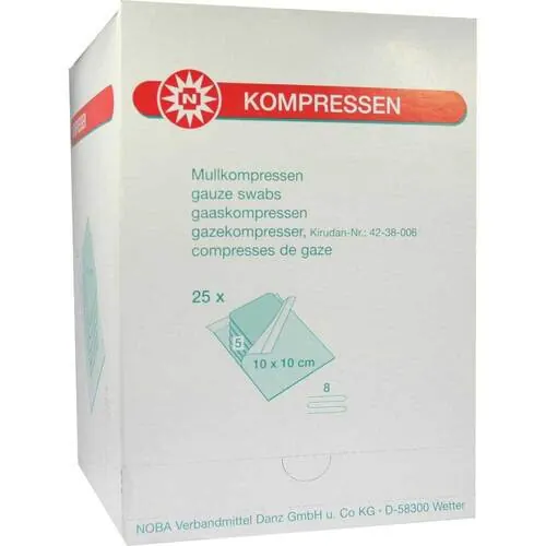 Mullkompressen 10x10 cm steril 8fach, 25X5 St