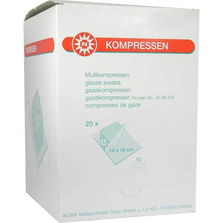 Mullkompressen 10x10cm 12-fa, 20X5 St