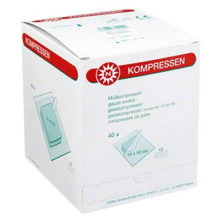 Mullkompressen 10x10cm 12-fa, 40X2 St