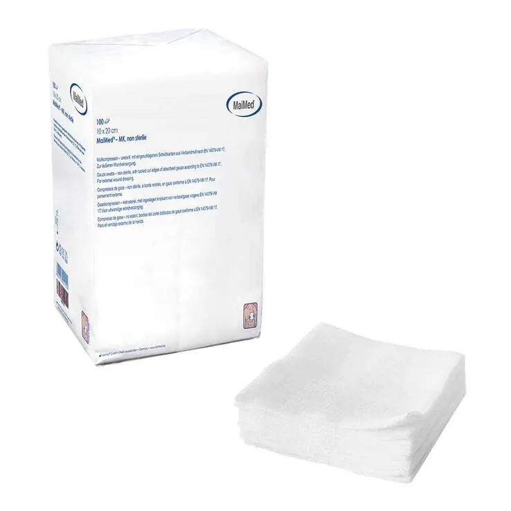Mullkompressen 10x20cm 8-fac, 100 St