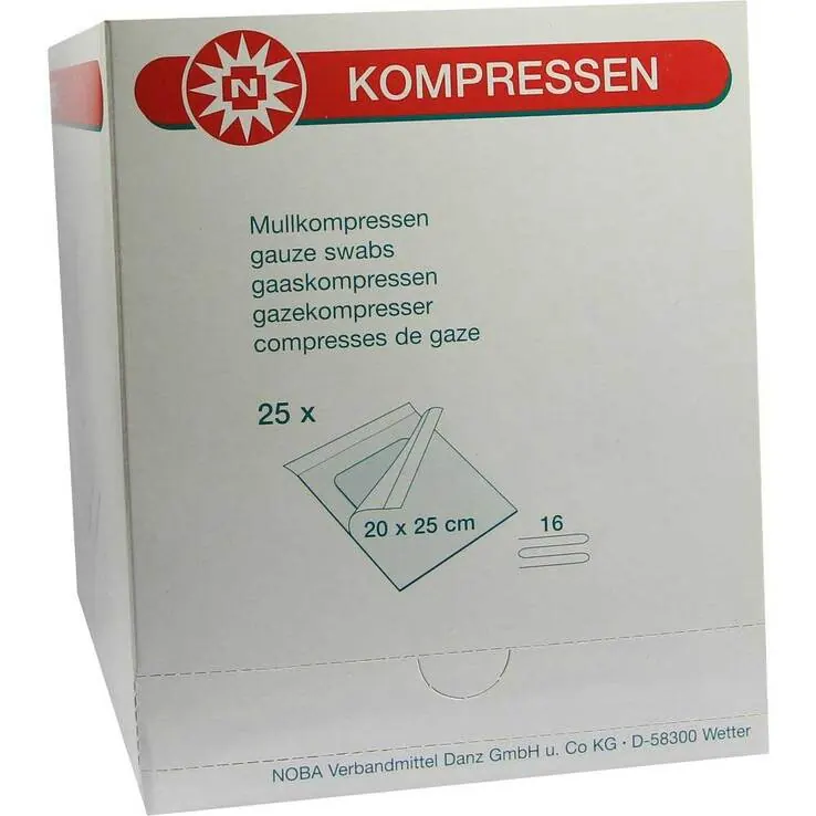 Mullkompressen 20x25cm 16-fa, 25 St