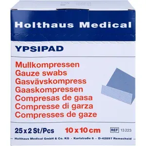 MULLKOMPRESSENYPSIPAD10x10cmsteril8fach25X2St