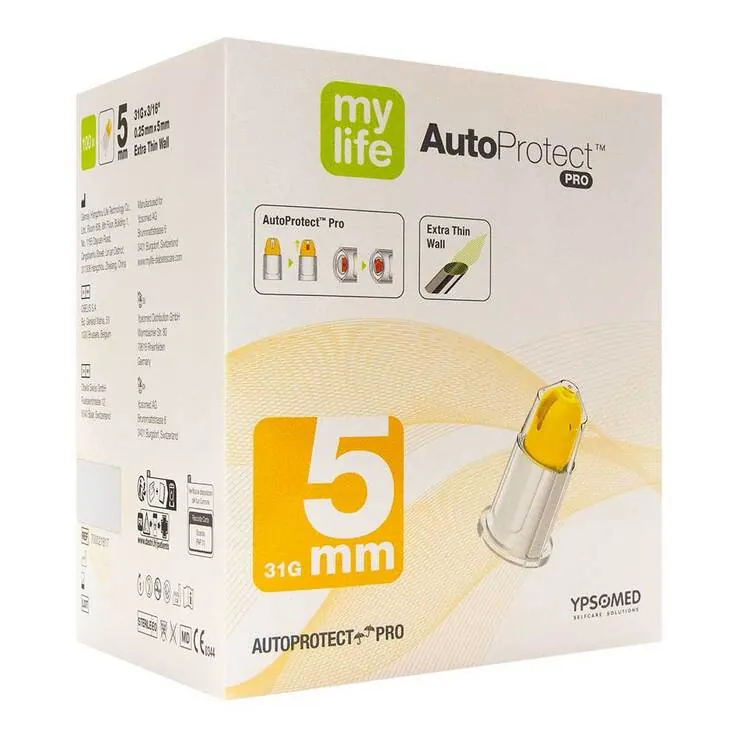 Mylife Autoprotect Pro Sich.-Pen-Nadeln 5 mm 31 G, 100 St