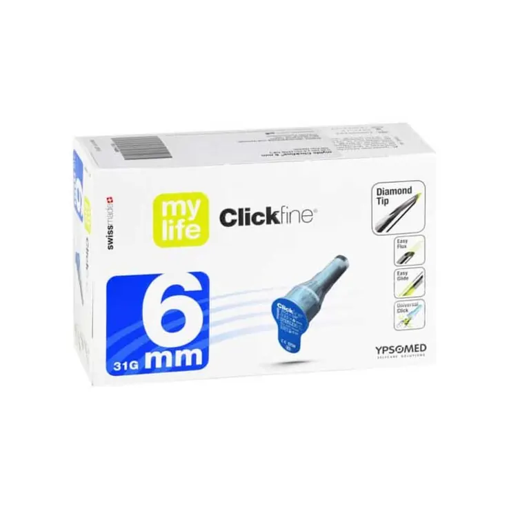 Mylife Clickfine Pen-Nadeln 6 mm Diamond Tip, 100 St