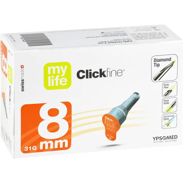 Mylife Clickfine Pen-Nadeln 8 mm, 100 St