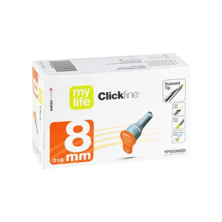 Mylife Clickfine Pen-Nadeln 8 mm Diamond Tip, 100 St
