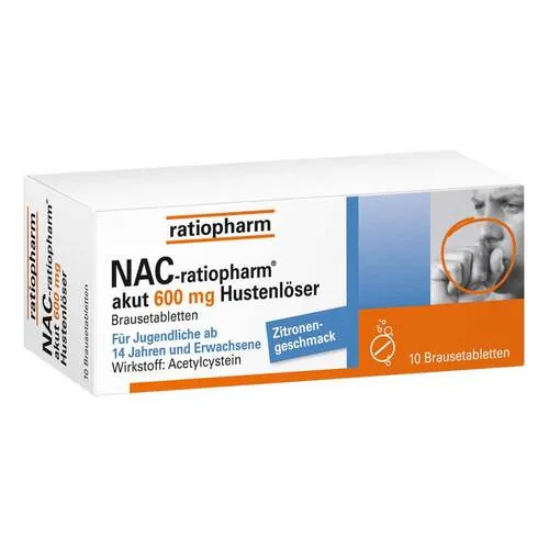 Nac-ratiopharm akut 600 mg Hustenlöser Brausetabletten , 10 St