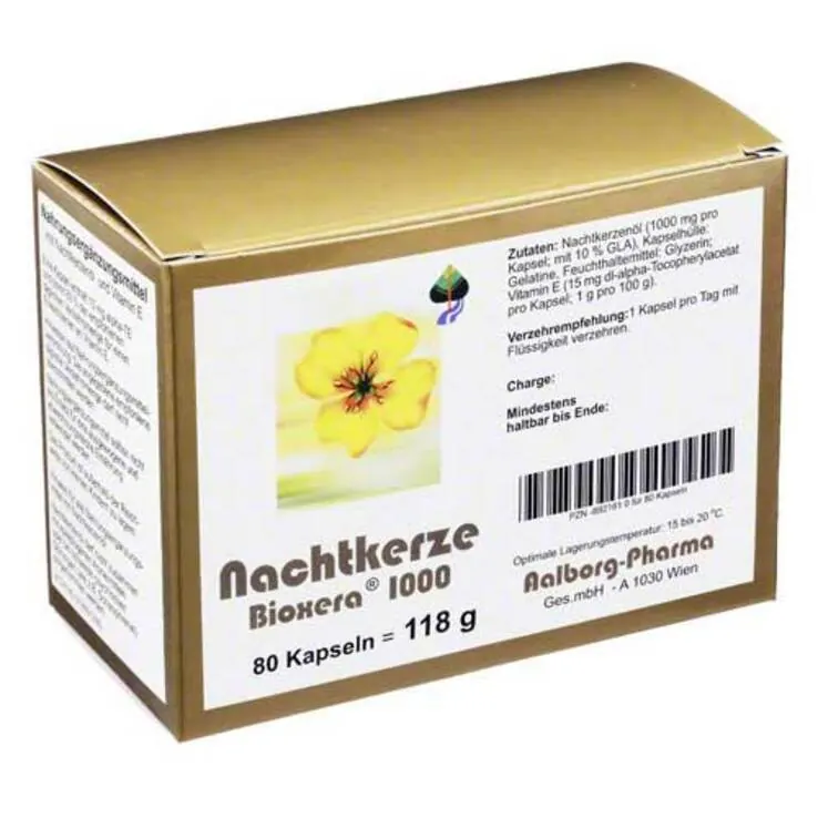 Nachtkerze Bioxera 1000 Kapseln, 80 St