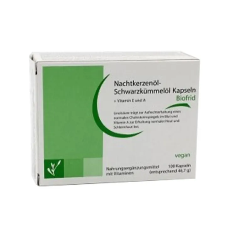 Nachtkerzenöl-Schwarzkümmelöl Kapseln Biofrid, 100 St