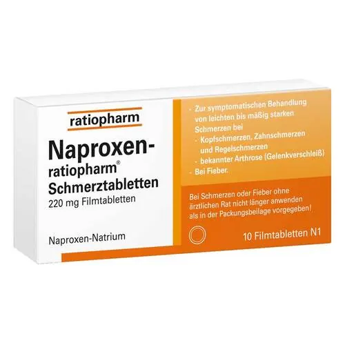 Naproxen-ratiopharm Schmerztabletten Filmtabletten, 10 St