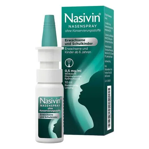 Nasivin Nasenspray ohne Kons.Erwachsene und Schulkinder, 10 ml