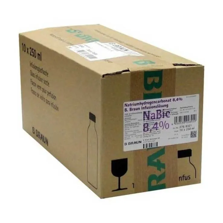 Natriumhydrogencarbonat B.Braun 8,4% Glas, 10X250 ml