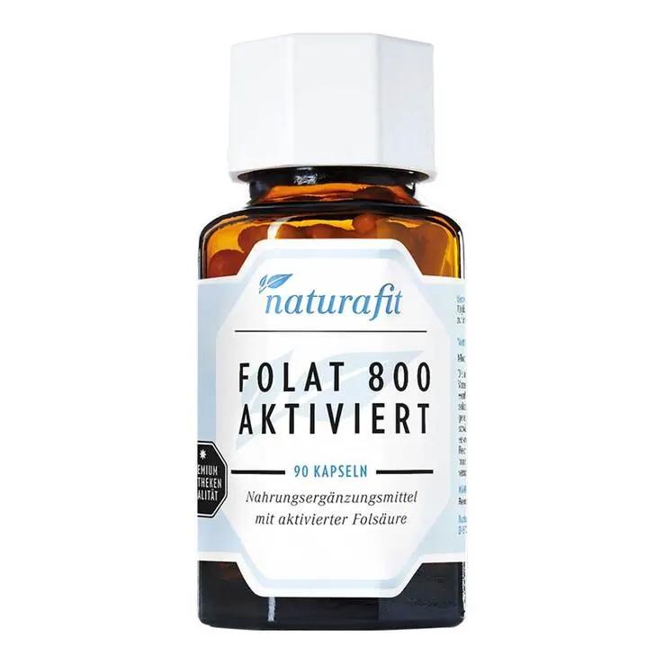Naturafit Folat 800 aktiviert Kapseln, 90 St