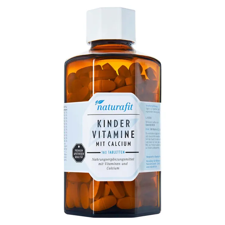 Naturafit Kindervitamine mit Calcium Lutschtabletten, 160 St