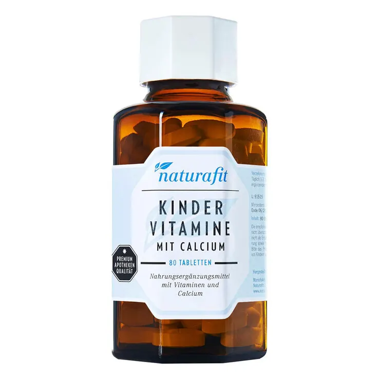 Naturafit Kindervitamine mit Calcium Lutschtabletten, 80 St
