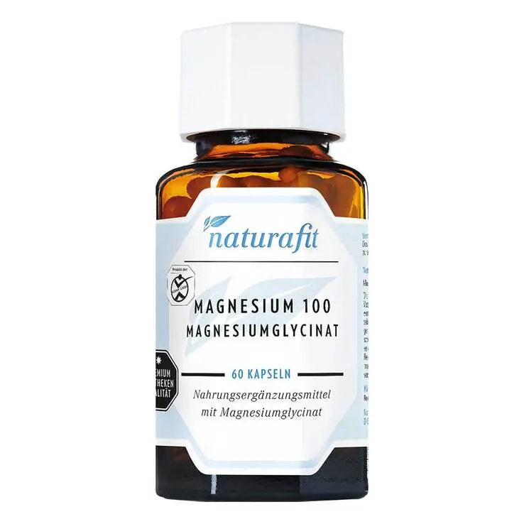 Naturafit Magnesium 100 mg Magnesiumglycinat Kapseln , 60 St