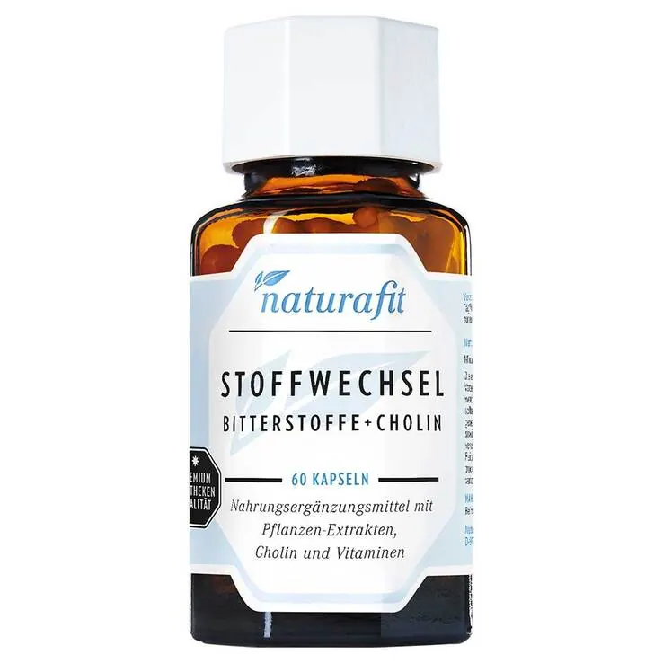 Naturafit Stoffwechsel Bitterstoffe + Cholin Kapseln, 60 St