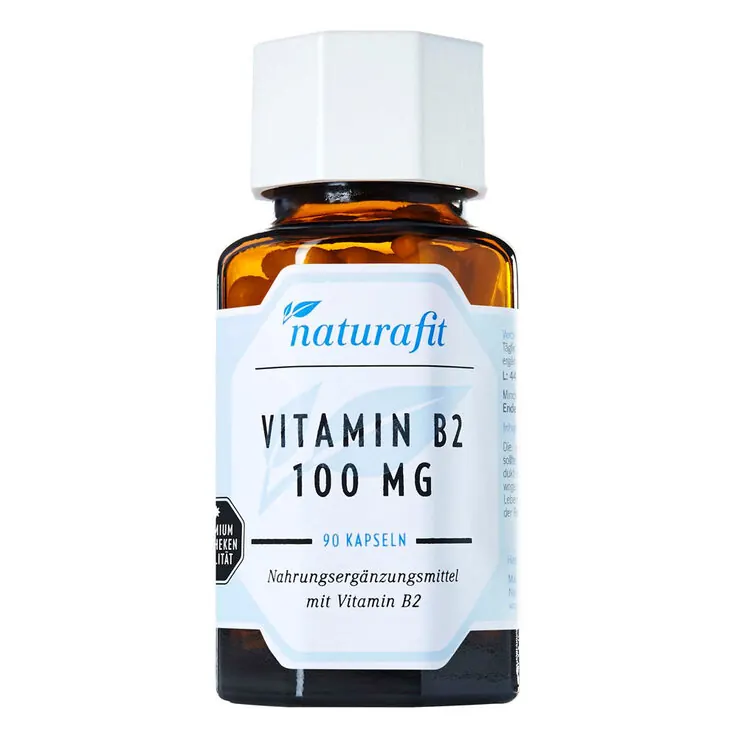 Naturafit Vitamin B2 100 mg Kapseln, 90 St