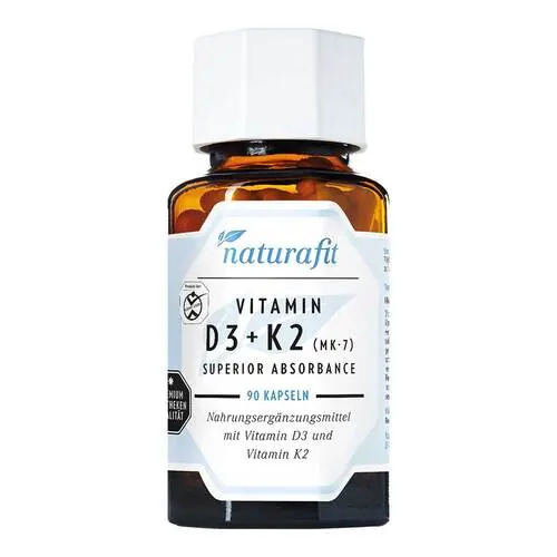 Naturafit Vitamin D3 + K2 MK-7 superior absorb.Kapseln , 90 St