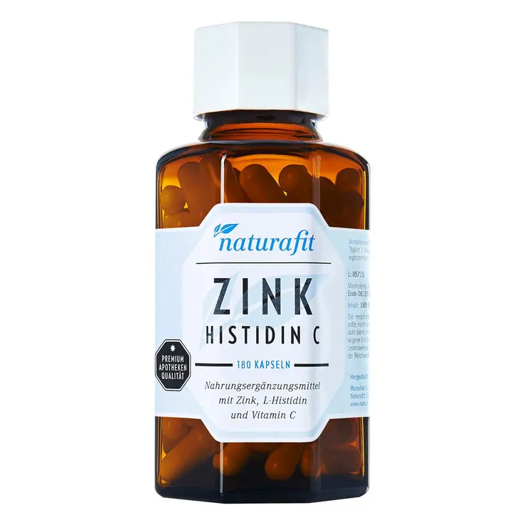 Naturafit Zink Histidin C Kapseln, 180 St