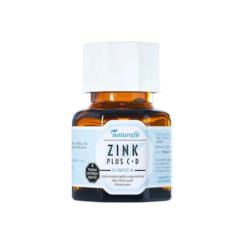 Naturafit Zink Plus C + D Kapseln, 40 St