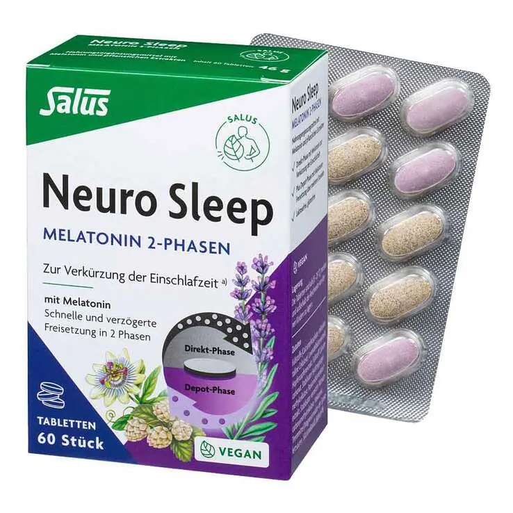 Neuro Sleep Melatonin 2-Phasen Tabletten Salus, 60 St