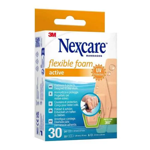 Nexcare flexible foam active Strips 3 Größen, 30 St