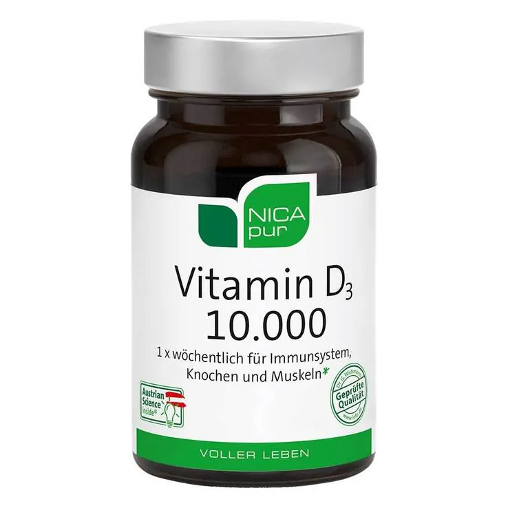 Nicapur Vitamin D3 10.000 Kapseln, 60 St