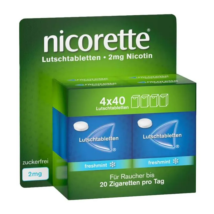 Nicorette freshmint 2 mg Lutschtabletten gepresst, 160 St