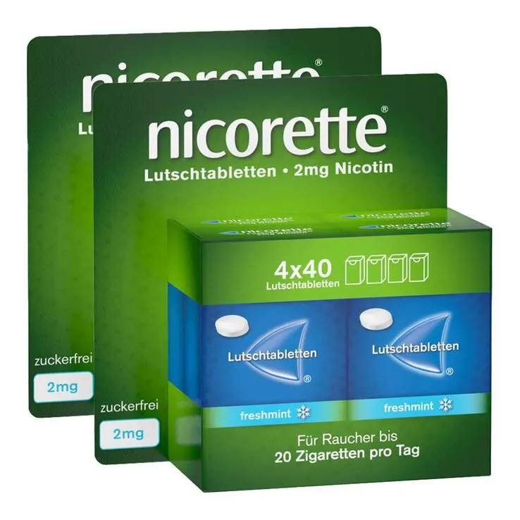 Nicorette freshmint 2 mg Lutschtabletten gepresst, 2x160 St
