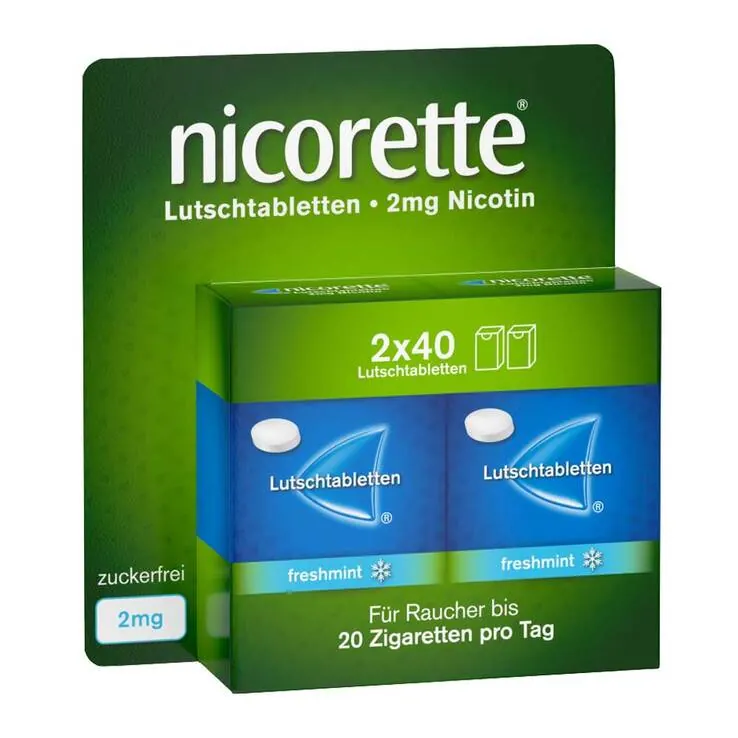 Nicorette freshmint 2 mg Lutschtabletten gepresst, 80 St