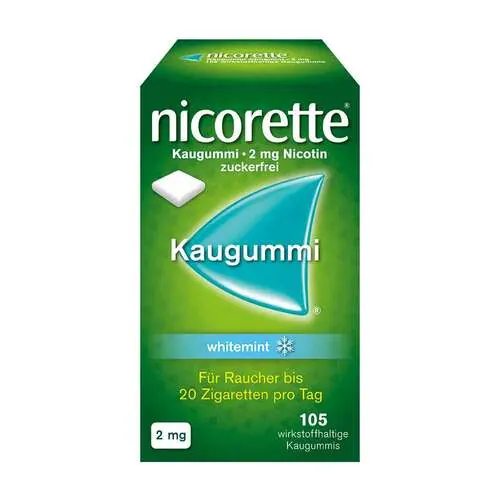 Nicorette Kaugummi 2 mg whitemint, 105 St