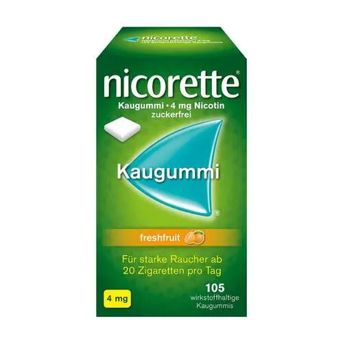 Nicorette Kaugummi 4 mg freshfruit, 105 St