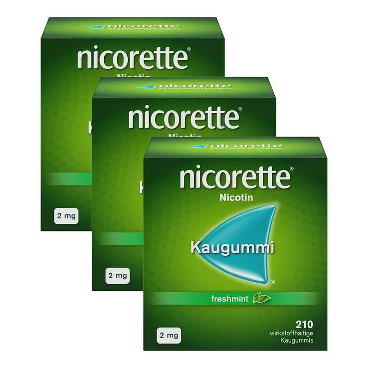 nicorette Kaugummi freshmint, 2 mg Nikotin, 3x210 St