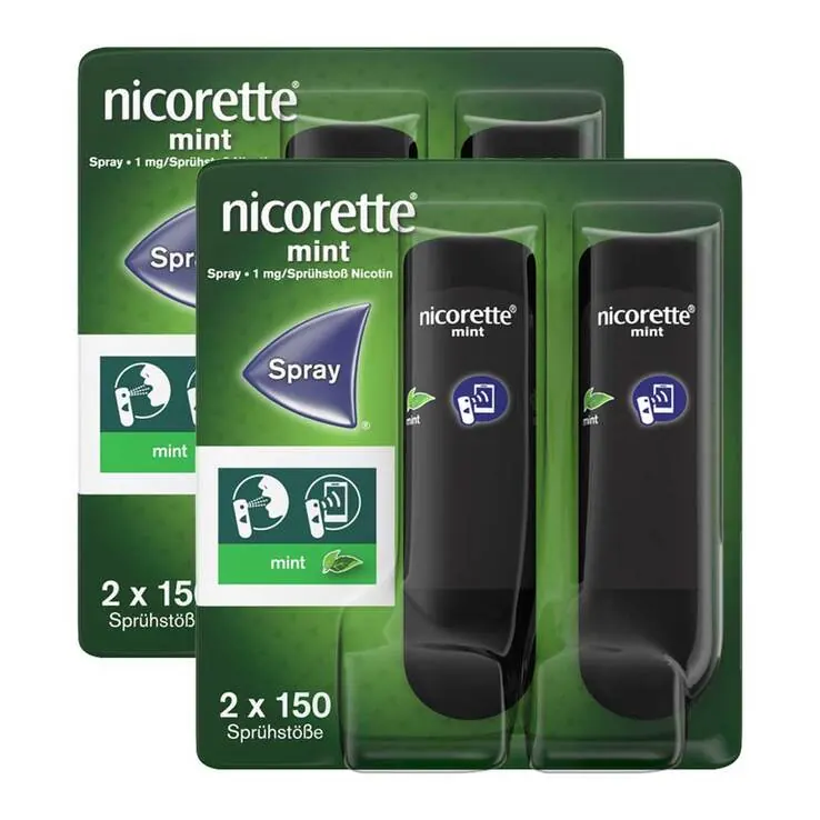 nicorette Mint Spray mit 1 mg Nikotin pro Sprühstoß, 2x2 St