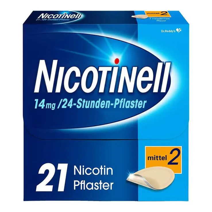NICOTINELL 14 mg / 24-Stunden- Nikotinpflaster, Pflasterstärke Mittel (2), 21 St