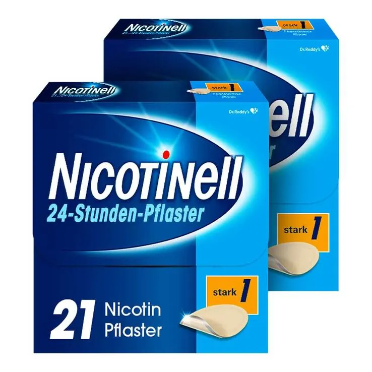 NICOTINELL 21 mg / 24-Stunden-Nikotinpflaster, Pflasterstärke Stark (1), 2x21 St