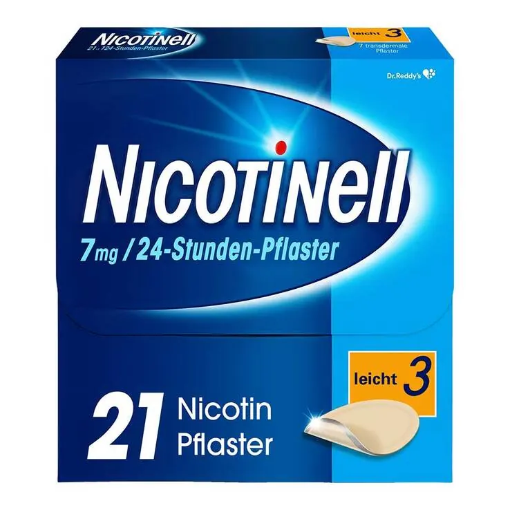 NICOTINELL 7 mg / 24-Stunden- Nikotinpflaster, Pflasterstärke Leicht (3), 21 St