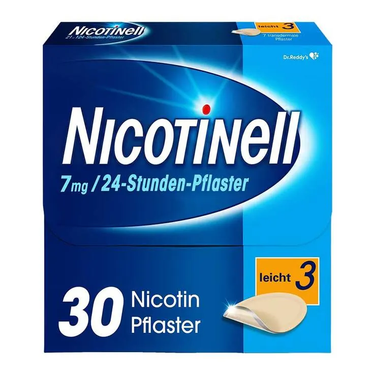 NICOTINELL 7 mg / 24-Stunden- Nikotinpflaster, Pflasterstärke Leicht (3), 30 St