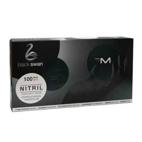 Nitril Handschuhe puderfrei Größe M schwarz, 100 St