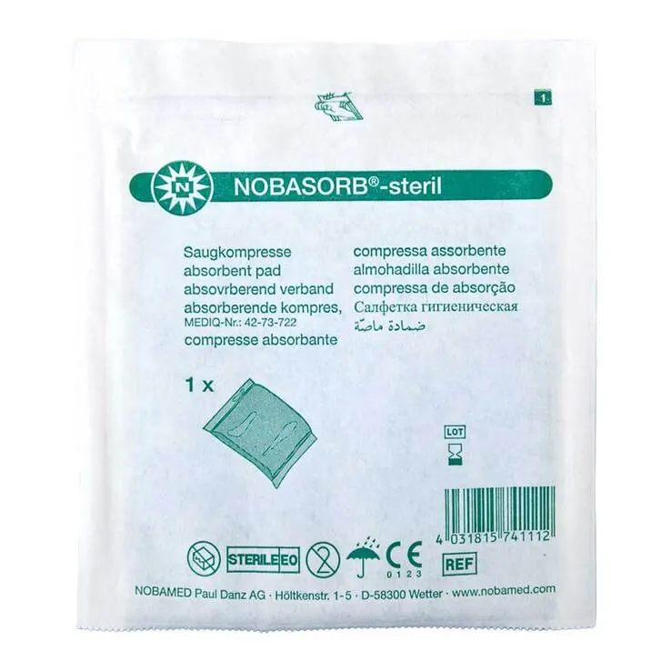 Nobasorb-steril Saugkompressen 10x15 cm P1, 25 St