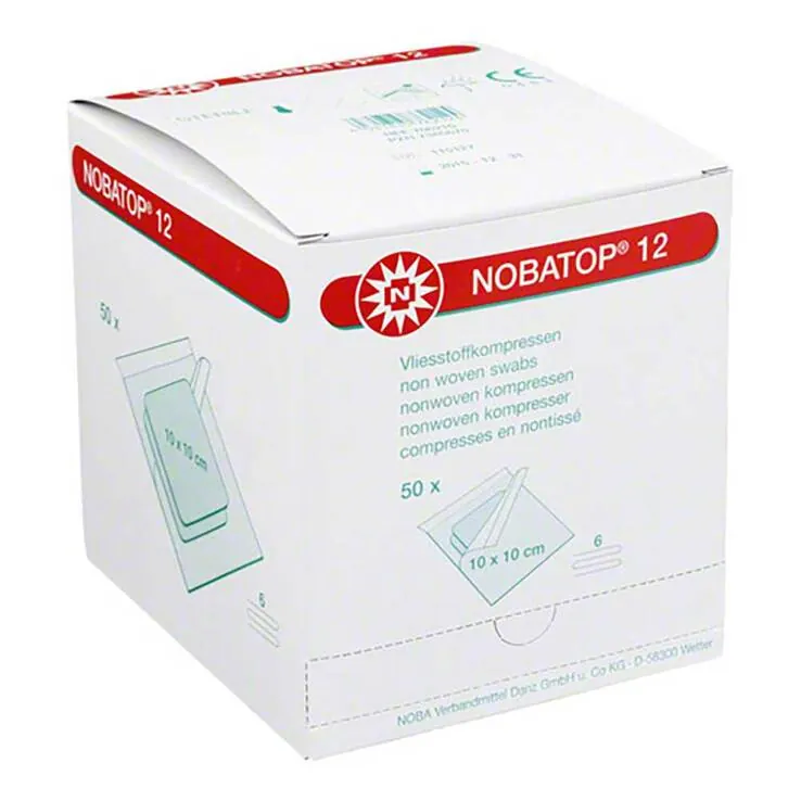 Nobatop 12 Kompressen 10x10 cm steril, 50X2 St