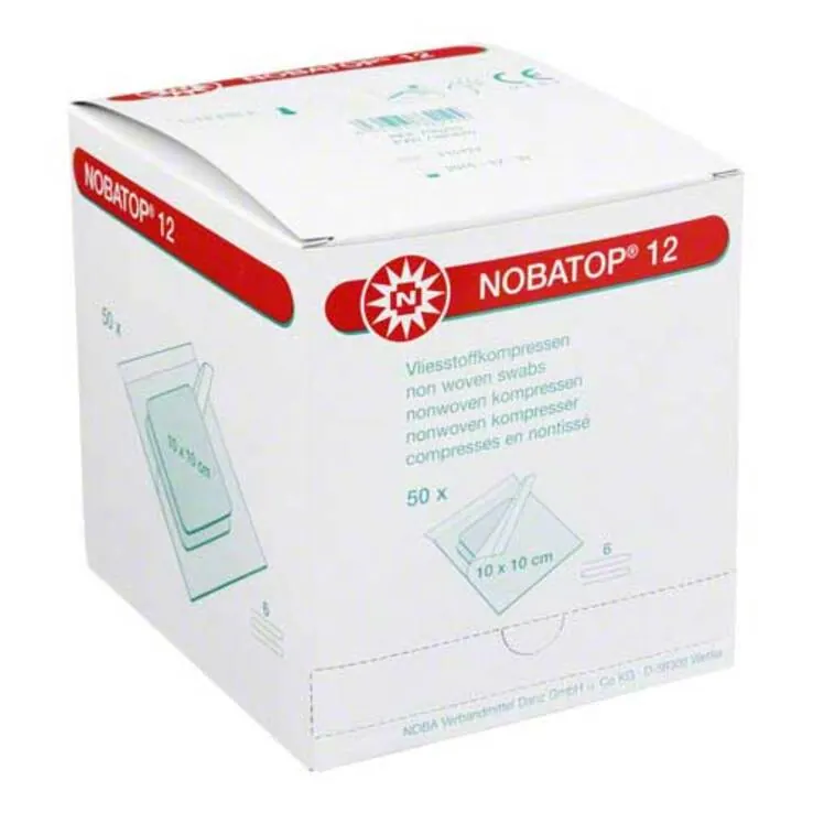 Nobatop 12 Kompressen 10x10c, 50X2 St