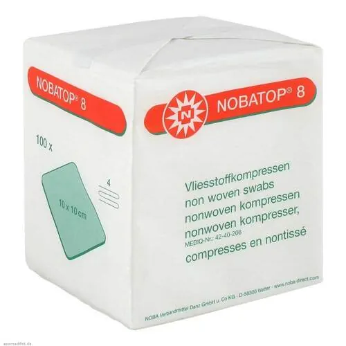 Nobatop 8 Kompressen 10x10 cm unsteril, 100 St