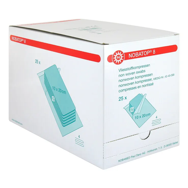 Nobatop 8 Kompressen 10x20cm, 25X5 St