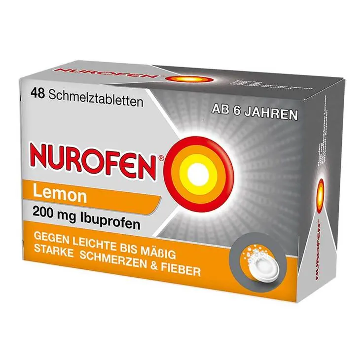 NUROFEN® Lemon 200 mg Ibuprofen Schmelztabletten, 48 St