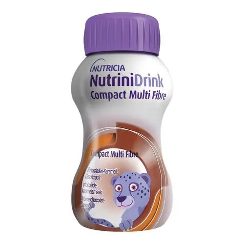 NUTRINIDRINK Compact MultiFibre Schoko-Karamell, 4X125 ml